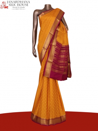 Zari Checks Classic Mysore Crepe Silk Saree